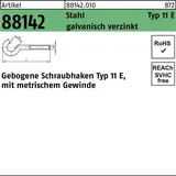 F. REYHER Nchfg. GmbH & Co. KG Schraubhaken R 88142 Typ 11 E gebogen M6 x 60 D 18 100 Stück