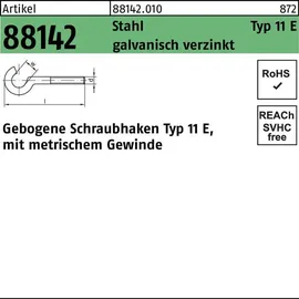 F. REYHER Nchfg. GmbH & Co. KG Schraubhaken R 88142 Typ 11 E gebogen M6 x 60 D 18 100 Stück