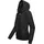 Ragwear Damen warme wasserdichte Winterjacke Outdoorjacke mit Kapuze Nuggie Melange Black Gr. XS - XS