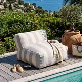Oviala Gestreifter Gartensessel Modulsofa beige
