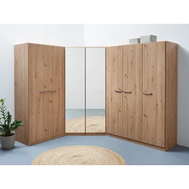 Rauch Schrank-Set RAUCH "Kleiderschrank Schrank Garderobe Wäscheschrank VANDOR", braun (eiche artisan), B:208cm H:197cm T:253cm, Holzwerkstoff, Kastenmöbel-Sets, 7-türig mit viel Stauraum, Schränke einzeln stellbar MADE IN GERMANY