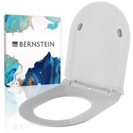 Bernstein WC-Sitz Bernstein U2019 Softclose flach Ersatzdeckel Weiß glänzend