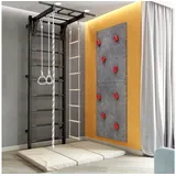 JEFlex Sprossenwand Verstärkte Sprossenwand ClimbMaxx M8 - SCHWARZ schwarz