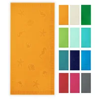 ZOLLNER Strandtuch gelb 100x200 cm, Oeko-Tex® Standard 100, Badtextilien,