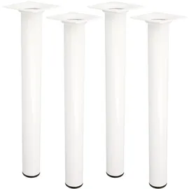 MS Beschläge 500mm Möbelfüße 4er Set runde Möbelbeine Tischfüße M10 Gewindegang