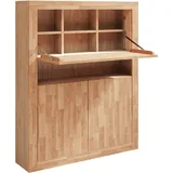 Home Affaire Sekretär HOME AFFAIRE "Logo", braun (eichefarben), B:90cm H:115cm T:25cm, Sekretäre, Sekretär, mit viel Stauraum, teilmassiv