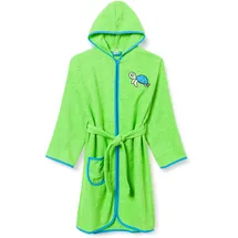Playshoes Unisex Kinder Frottee-bademantel Morgenmantel, Schildkröte, 122-128 EU