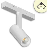 ISOLED LED Schienenstrahler für NV-Schienensystem TRACK48, 48V DC, 7W, CRI90, UGR<19, schwenkbar, DALI dimmbar, 3000K 30°, weiß ISO-116749
