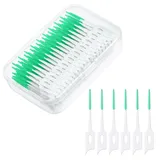 Interdentalbürsten, 220 Stück Silikon Zahnzwischenraumbürsten, Tragbarer Zahnbür