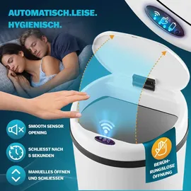 monzana Mülleimer 50 l Weiß