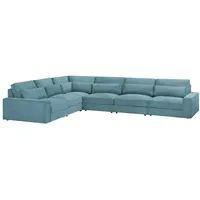Ecksofa  Branna , türkis/petrol , Maße (cm): B: 412 H: 88 T: 322.0
