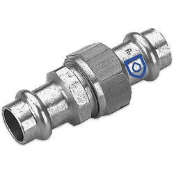 Edelstahl Pressfittings Doppelverschraubung, Kontur V (Ausführung: 22 mm)