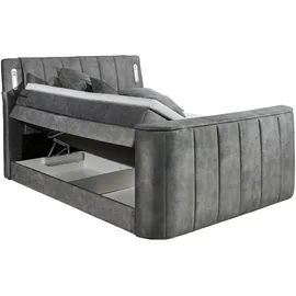 MID.YOU Boxspringbett 180 x 200 cm H2 Grau