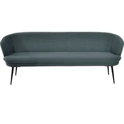 Polsterbank K+W KOMFORT & WOHNEN "ZOOM", grün (petrol 51), B:222cm H:87cm T:66cm, Sitzbänke, 3-Sitzer Polsterbank mit dekorativen Keder
