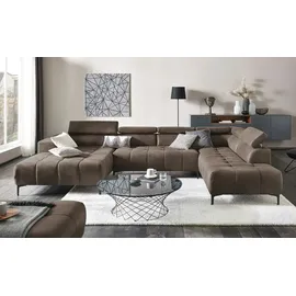 Switch Wohnlandschaft Mikrofaser 5-Sitzer Braun