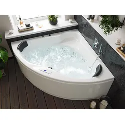 Whirlpool Selene Ultra 140cm Made in Germany 80 Düsen & LED Befüllung Überlauf