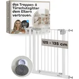 Sämann Treppenschutzgitter 125-135 cm Weiß