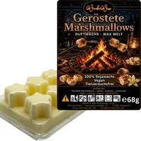 WonderWax Duftwachs Wax Melts für Duftlampe, 6 Sterne Duftmelt Wachsmelt Sojawachs Duftwachs Würfel für Raumdüfte, Wachs Duftöl Winter Indoor Schmelzen für Aromalampe Geröstete Marshmallows