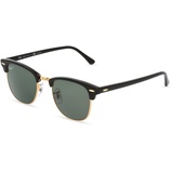 Ray Ban Clubmaster Classic RB3016 901/58 51-21 gloss black/green polarized