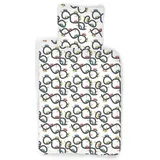 COFI 1453 Autorennen Kinder Bettwäsche 100 x 135 cm 100% Baumwolle