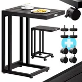 CASARIA Beistelltisch 50 x 40 x 66 cm Schwarz