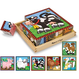 Melissa & Doug Farm Cube Puzzle Block-Puzzle 16 Stück(e) Bauernhof