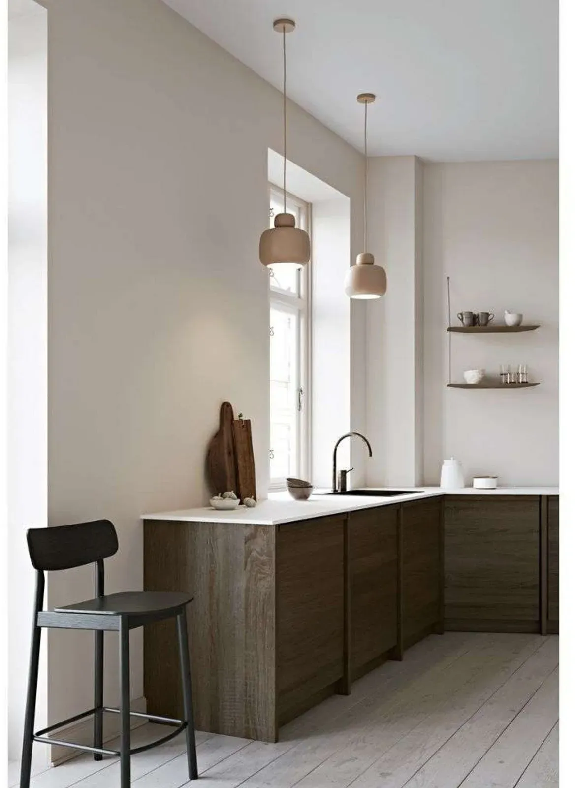 Pendelleuchte Woud, Stone, dimmbar, Weiß, für Küche, Metall, Design - 24.6