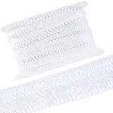 GORGECRAFT Weiße Quastenborte Aus Baumwolle 5 Yard X 6cm Breit Boho Makramee Quastenband Faserfransenbesatz Spitzenbesatz Für Heimwerker Nähen Basteln Kleidung Vorhänge Decken Verzierungen Heimdekorat