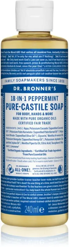 Dr. Bronner’s Peppermint Universelle Flüssigseife 240 ml