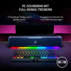 Razer Leviathan V2 X - PC-Gaming-Soundbar (mit Full-Range-Treibern, Kompaktes Format, Stromversorgung und Audio per USB Typ C, Bluetooth 5.0, Chroma RGB) Schwarz