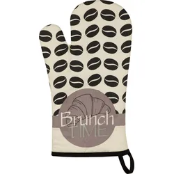 Ofenhandschuh Brunch Time 18 x 30 cm Baumwolle Braun