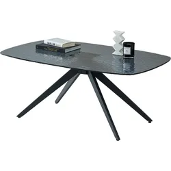 Couchtisch STOLKOM "Elias Glastisch schwarz, Wohnzimmertisch BxHxT 110x44x70 cm", schwarz (schwarz, schwarz, schwarz), H:44cm, Tische, Sicherheitsglas Bruchsicher, Glasplatte Wasserwelle schwarz getönt