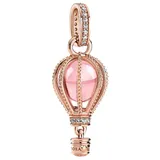 Pandora Funkelnder rosafarbener Heißluftballon 789434C01 Anhänger