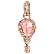 Pandora Funkelnder rosafarbener Heißluftballon 789434C01 Anhänger