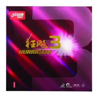DHS Belag Hurricane 3 Mid 39° schwarz 2,15 - schwarz 2,15