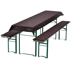 nyvi Bierbankauflagen Set 240 x 90 cm braun 3-tlg.
