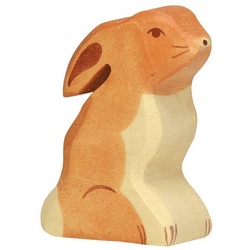 Holztiger Tierfigur HOLZTIGER Hase aus Holz - sitzend