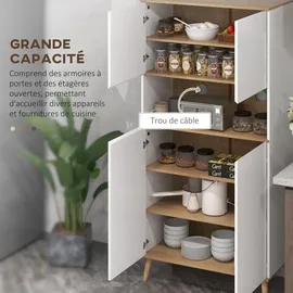 Homcom Küchenbuffet 80 x 40 x 178 cm Weiß