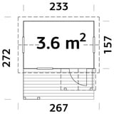 Palmako Spielhaus Otto, ca. B267/H219/T272 cm, weiß