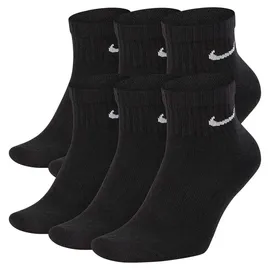 Nike Everyday Cushioned Knöchelsocken 6er Pack schwarz/weiß 34-38