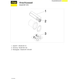 Viega WC-Anschlussgarnitur 3817.816 DN 100 x 180 mm