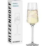 Ritzenhoff & Breker RITZENHOFF 3441003 Proseccoglas 200 ml - Serie Sparkle Motiv Nr. 9 mit Meeresgarten, mehrfarbig - Made in Germany