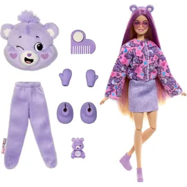 Barbie Barbie-Puppe der Cutie Reveal Glücksbärchi-Reihe mit Accessoires, und 10 Überraschungen, einschließlich Farbwechsel und Mini-Bärchi, JCN94