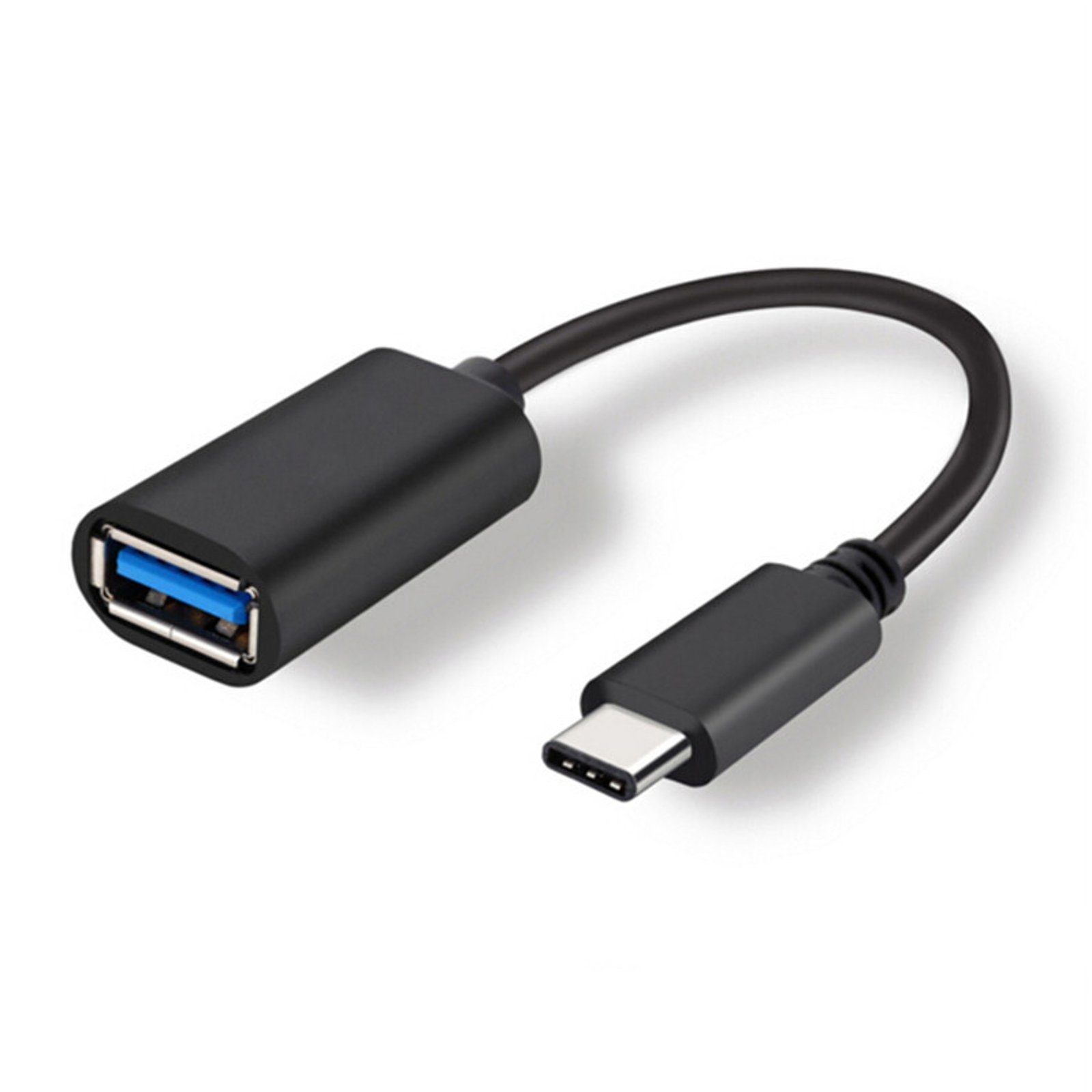 MOELECTRONIX USB 3.1 Typ-C OTG passend für Oppo Reno 8T 9 Pro A56s A57s A1 A78 A58 A17 A77 Find X6 X3 X2 Lite A91 | USB-A Adapter Kabel USB-Buchse Stecker Converter Type C | Schwarz