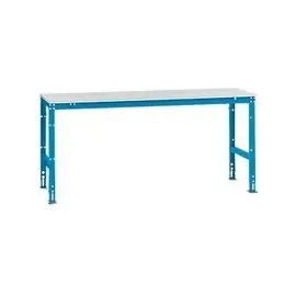 Manuflex Grundtisch UNIVERSAL Standard, Tischplatte Kunststoff, 2000x800, lichtblau