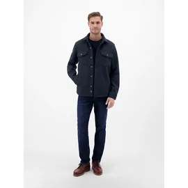 Lerros Langarmhemd "LERROS Urban-Style Hemdjacke in Wolloptik - Classic navy), - XXL