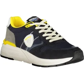 BLAUER Gelbe Logo-Sneaker Blau | Gr.: 40