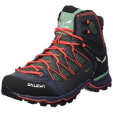 Salewa WS Mountain Trainer Lite Mid Gore-TEX Damen Trekking- & Wanderstiefel, Grün (Feld Green/Fluo Coral), 36 EU