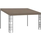Wand Pavillon Anbaupavillon Sonnenschutz Pergola Gartenpavillon Stoff vidaXL