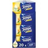 Tempo soft & sensitive Taschentücher - Megapack - 20 Packungen mit je 12 Päckchen x 9 Tüchern - Papiertaschentücher mit Mandelöl und Aloe Vera, waschmaschinenfest